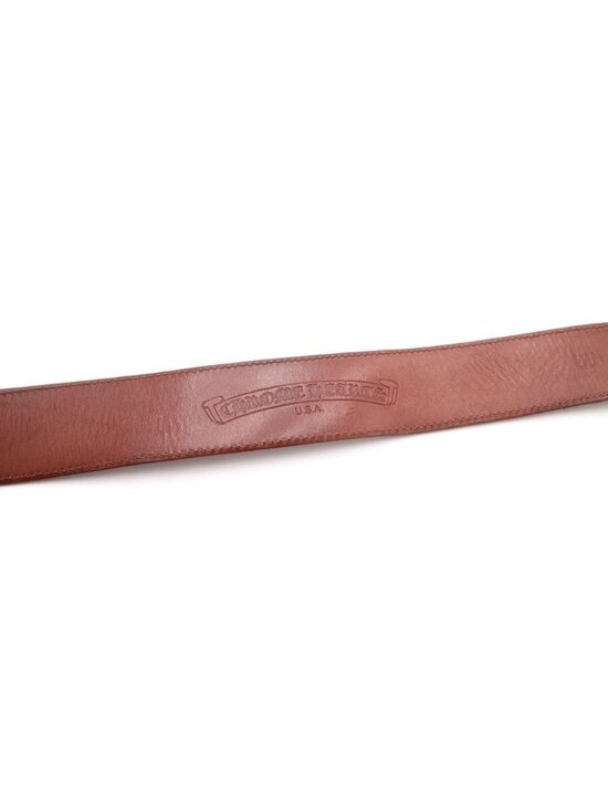 Chrome Hearts Blt Scrlrec Rectangle Scroll Belt Brown